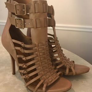 NWT Schutz Soft Leather Caged Stilettos- Sz 7.5